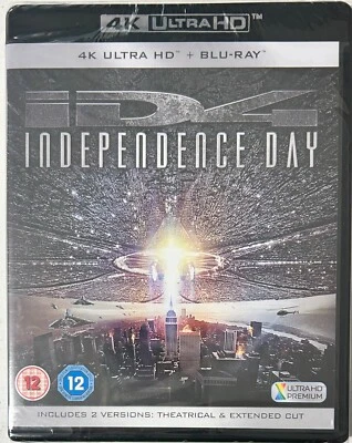 Independence Day: Theatrical & Extended Cut (4K UltraHD) New Sealed - Image 1 of 2