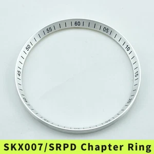 SKX007 SKX009 SKX011 Chapter Ring Matte Silver 60-minute Index Metal - Picture 1 of 3
