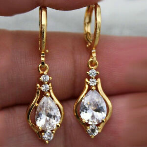Fashion Cubic Zirconia Women Wedding Jewelry 925 Silver Drop Earrings A Pair/set