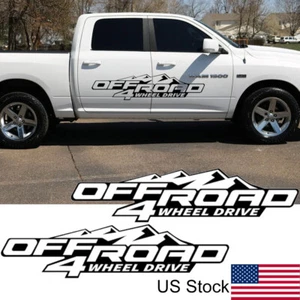 For Ford F-150 OFF ROAD 4 WHEEL DRIVE Car Body Side Vinyl Decal Sticker Decor 2x - Picture 1 of 5