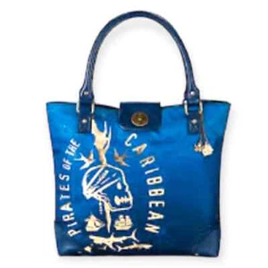 NWOT! Disney Pirates of the Caribbean Blue Tote Bag Purse! - Picture 1 of 13
