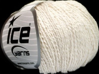 Lote de 4 hilos de algodón de seda fino 4x50 g blanco roto Foto 1 de 4