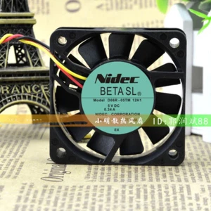 Nidec 6015 6cm 5V 0.34A D06R-05TM 12H1 Chassis Cooling Industrial Fan Quiet - Picture 1 of 4