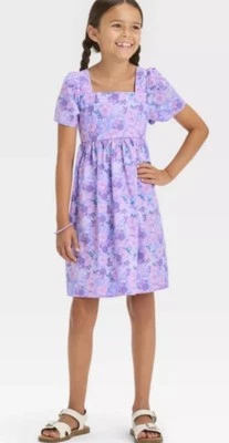 Disney Minnie Mouse Pattern Purple Girls Dress Xl 14 - Image 1 of 4