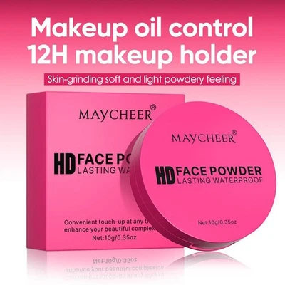 Natural Matte Pressed Powder Oil Control Brighten Whitening Face Base Foun D2P3 - Image 1 of 4
