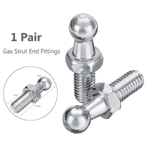 2pcs Kugelzapfen 10mm Universal strut Kugel Zapfen Kopf Gasfeder Silver - Bild 1 von 7