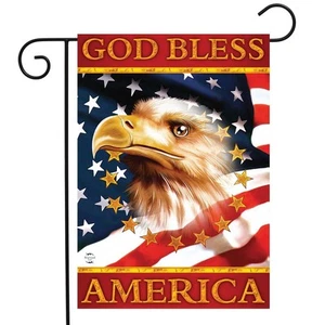 Bandera de jardín Briarwood Lane God Bless America Eagle - Imagen 1 de 4