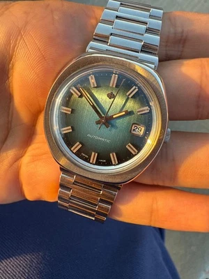 Reloj Zodiac Automático Hombre Esfera Azul Fecha 722-913 Vintage - Nuevo Estado Foto 1 de 4