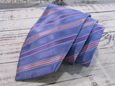 Brioni Men's Purple Striped Silk Tie Hand Made in Italy - Image 1 of 4