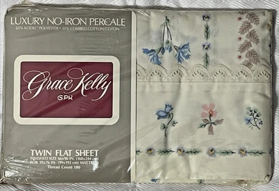 De Colección Springs Grace Kelly Prado Ramo Lujo Sin Hierro Doble Percal Hoja Plana Foto 1 de 4