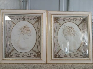 Vintage Turner Wall Accessory East and West Wind Collection 3d Portraits  - Picture 1 of 6