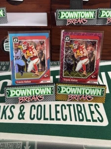 Panini Donruss Optic Travis Kelce Pink Velocity 2024/80 & Aqua/299 Chiefs - Imagen 1 de 2