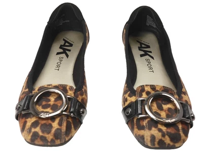 Sapatilhas femininas Anne Klein Sport AK balé estampa de leopardo chita tamanho 6.5  - Imagem 1 de 4