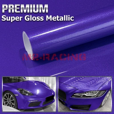 Vinilo metálico súper brillante premium para envolver automóviles calcomanía lámina sin burbujas Foto 1 de 4