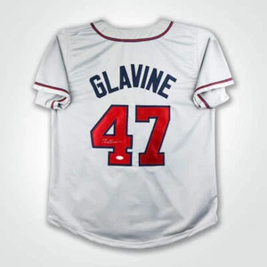 Tom Glavine Signed Grey Pro-Style Baseball Jersey - Picture 1 of 3