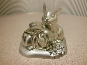 New in Box LENOX Rabbit Salt and Pepper Shaker W/ Plate Pewter Hollowware  - Picture 1 of 8