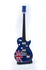 Miniature Guitar AUSTRALIAN FLAG Guitar on Stand. - Picture 1 of 1