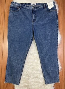 Jeans skinny nuovi con etichette Abercrombie & Fitch Curve Love orlo grezzo taglia 36/22R - Foto 1 di 9