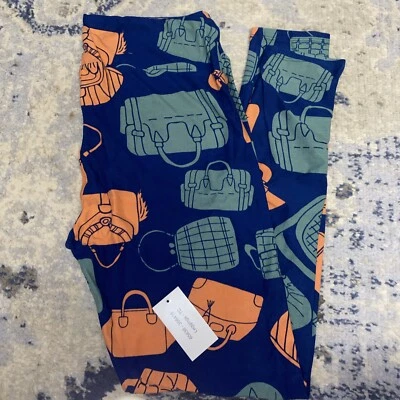 Lularoe TC Leggings Altos Curvilíneos Azul Coral Monederos Bolsos Pantalones Unicornio Plus De Colección Foto 1 de 3