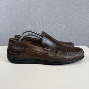 Ecco Men’s 43 U.S. 10 Brown Leather Slip On Dress Shoes Loafers - Picture 1 of 10