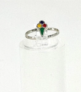 Ring Silber 925 Sterling Kinderring Eis Eiskugelen Kind Geschenk Klein F2L182 - Bild 1 von 6