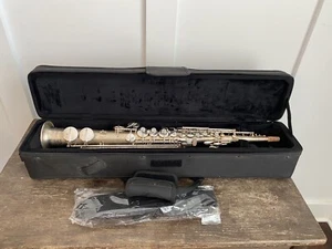 Vintage 1927 C.G. Conn New Wonder II Chu Berry Silver Soprano Saxophone Sax NICE - Picture 1 of 21