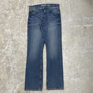 Wrangler Jeans Mens 35x37 Blue Pants Slim Boot Cowboy Western Denim Tag 33x38 - Picture 1 of 14
