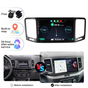 128G Android 14 autoradio GPS navigatore Per VW Sharan II 7N Seat Alhambra 10-21 - Foto 1 di 12