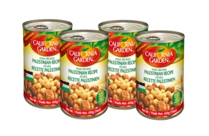 Frijoles fava de jardín de California con garbanzos receta palestina 4 latas 16 oz/450 g - Imagen 1 de 5