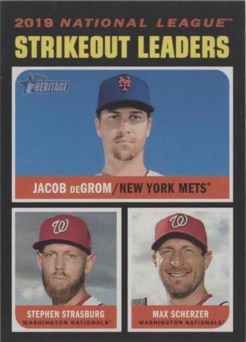 2020 Topps Heritage - Jacob deGrom Max Scherzer Stephen Strasburg #72