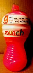 Munchkin~Mighty Grip Spill Proof Sippy Cup 9 M+ BPA Free Pink - Picture 1 of 12