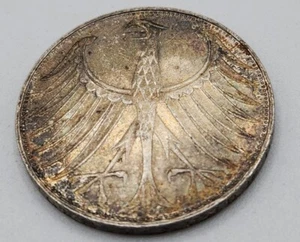 Muy Bonita Moneda de Plata Alemania República Federal 1973G 5 Marcos Alemanes ENVÍO GRATUITO - Imagen 1 de 2