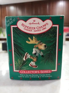 Hallmark Christmas Ornament Vintage 1986 Reindeer Champs Collectors Series - Picture 1 of 3