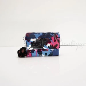 NWT Kipling AC3739 PIXI Snap Medium Trifold Wallet Polyester Brilliant Blossoms - Picture 1 of 10