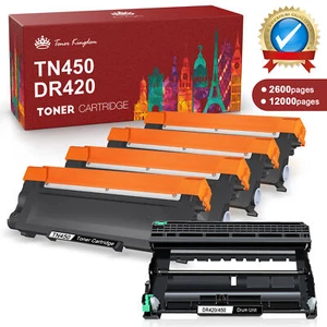 TN450 Toner Cartridge DR420 Drum for Brother HL-2270DW HL-2240 MFC-7240 Lot - Picture 1 of 21