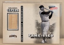 1999 Ultimate Victory Fame-Used #OC Orlando Cepeda Giants GAME USED BAT HOF /350