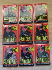 Lot Of (9) 1989 Topps Unopened Wax Pack (Batman-2nd Series). #X601 - Picture 1 of 2