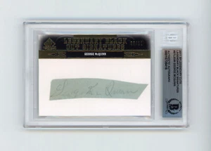 George McQuinn 2011 Sp Legendary Cuts 09/11 Black Cut Signatures Auto BAS COA - Picture 1 of 3