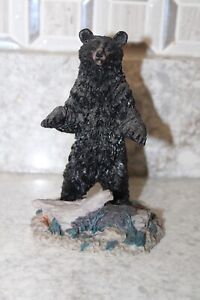 Young's Inc. Cabin Lodge Realistic Black Bear Figurine 5" Wood Texture