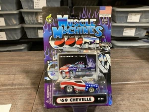 FUNLINE MUSCLE MACHINES FLAG RED WHITE BLUE '69 CHEVY CHEVELLE 9/11 - Picture 1 of 1