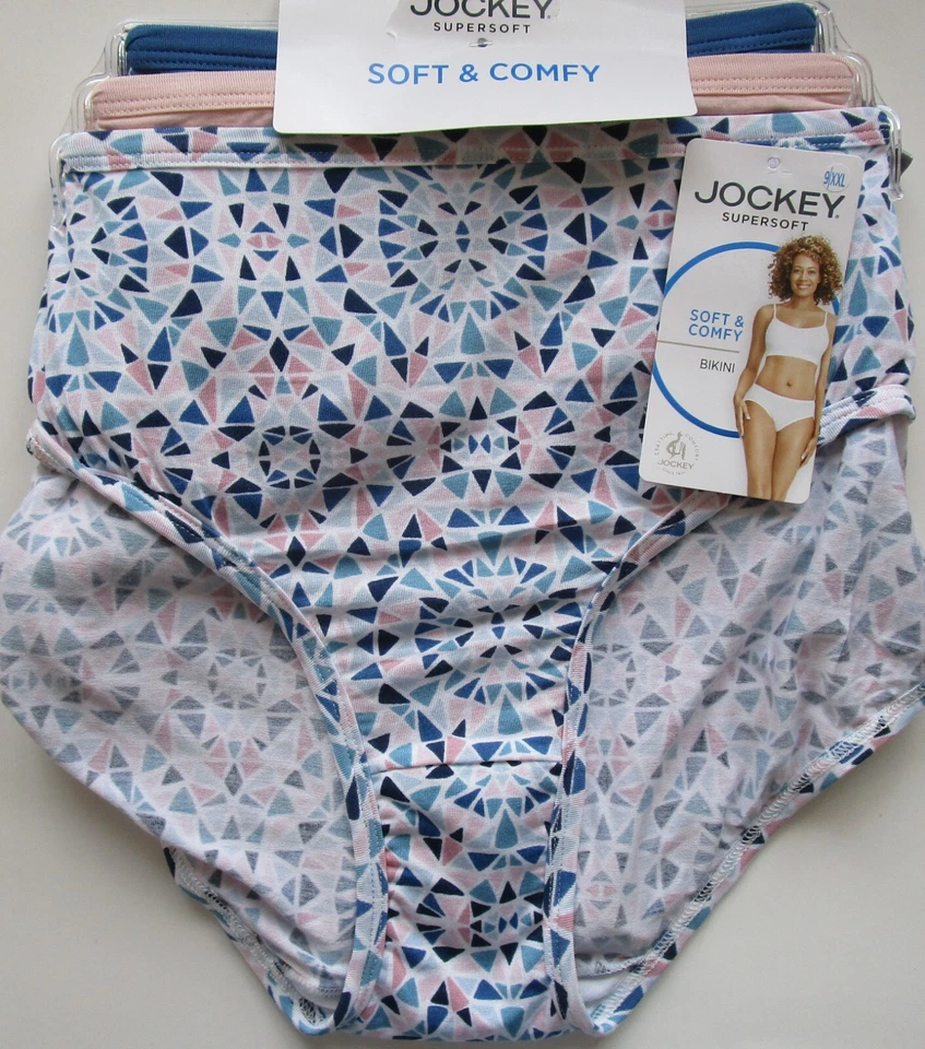 Jockey Modal Stretch Supersoft Bikini Pantie 3 Pack Style 002070 Size 9 XXL