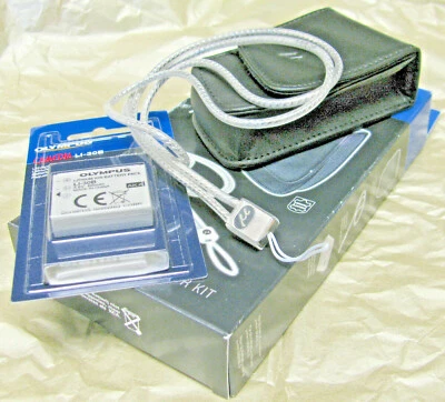 OLYMPUS µ-mini DIGITAL Accessory Kit (Li-30B, Leather Case , NeckStrap) - NEW - Image 1 of 4