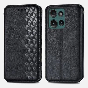 For Motorola Edge 50, Luxury Magnetic Flip Leather Wallet Card Case Cover - Picture 1 of 12
