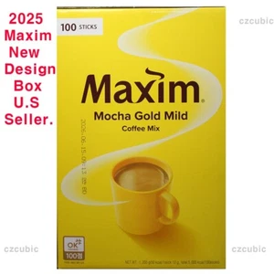 Mezcla de café suave instantáneo Maxim Mocha Gold-marca Corea individual 1 1 caja o 2 cajas - Imagen 1 de 10