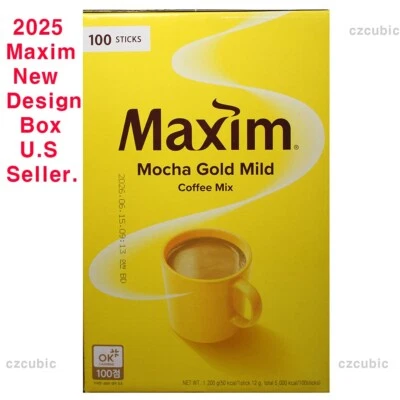 Mezcla de café suave instantáneo Maxim Mocha Gold-marca Corea individual 1 1 caja o 2 cajas Foto 1 de 4