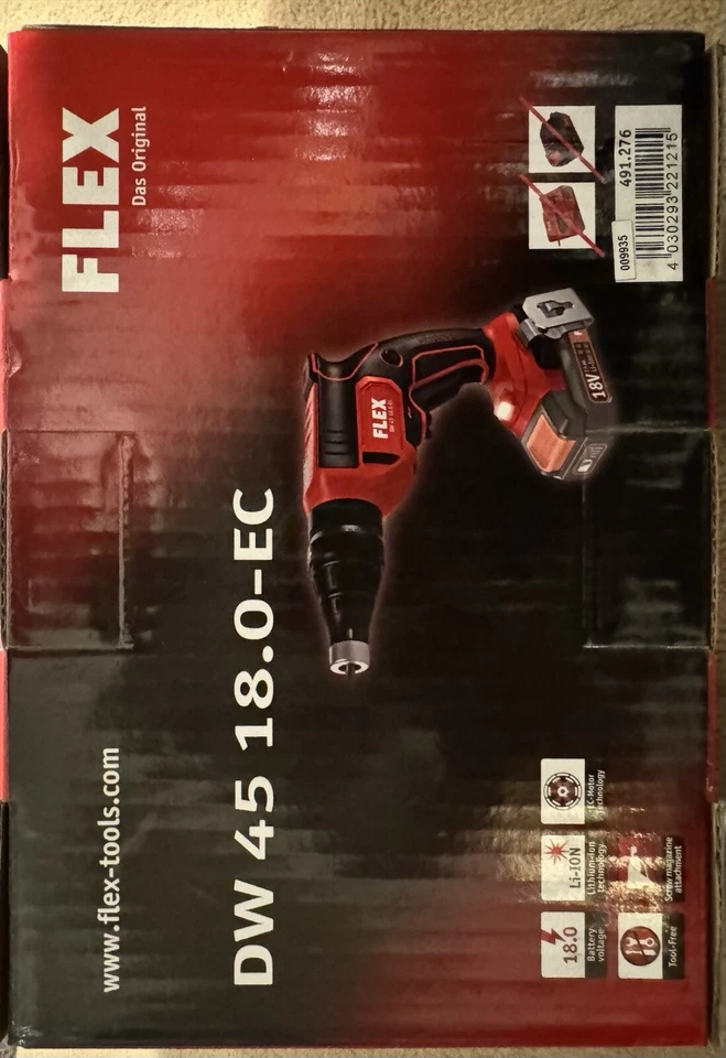 Flex Cordless Drywall Screwdriver 18V DW 45 18.0-EC C 491.276 - Image 1 of 1