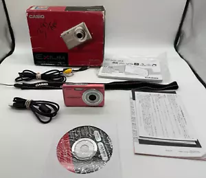 Casio Exilim EX-Z75 Digital Camera 7.2MP Pink W/NEW BATTERY & BOX- ROUGH SHAPE - Picture 1 of 17