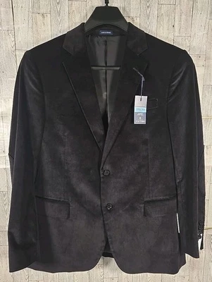 Stafford Corduroy Sport Coat 44 Short or 50 Regular Black Classic Fit Stretch - Image 1 of 4