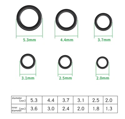 300Pcs Tippet Rings Fishing Tippet Rings Lightweight Stainless Steel 2mm-5.3mm - Image 1 of 4