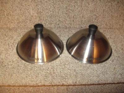 LOT OF 2 NEW Cuisinart cooking lids stainless steel melting dome 6.25" - Image 1 of 3